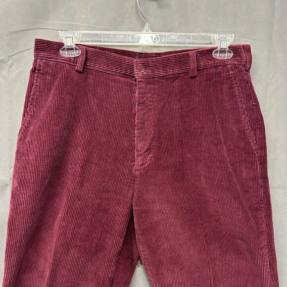 Jos. A. Bank Corduroy Pant Men's Size 35W/30L Red Slash Pockets 100% Cotton - Picture 1 of 8